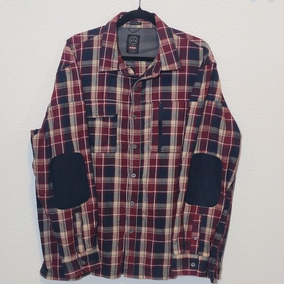 Wrangler Tops - Wrangler ATG All Terrain Gear Plaid Flannel Shirt – Men’s XL
